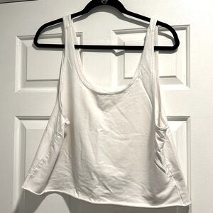 Aerie size L cropped tank top white